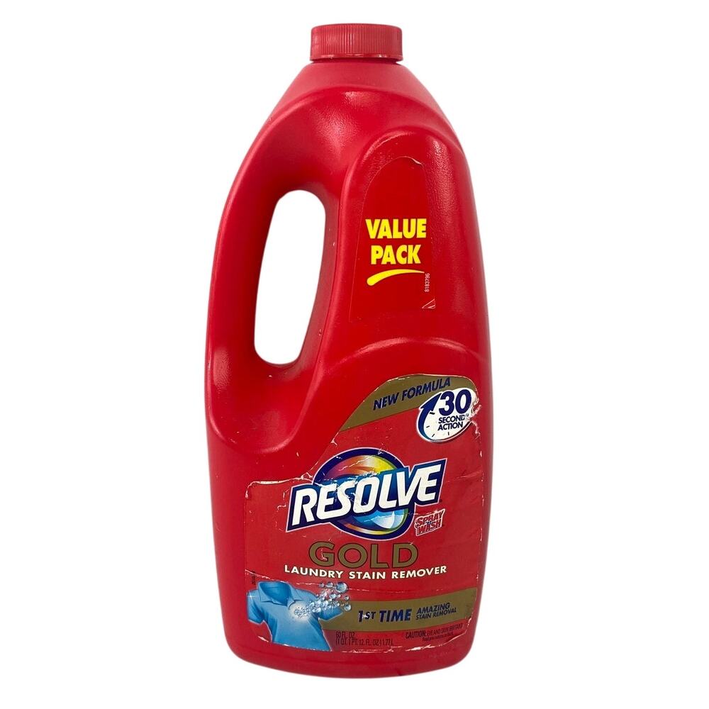 Resolve Gold Laundry Stain Remover Spray N Wash 60 Fl Oz 90 Percent Full READ
